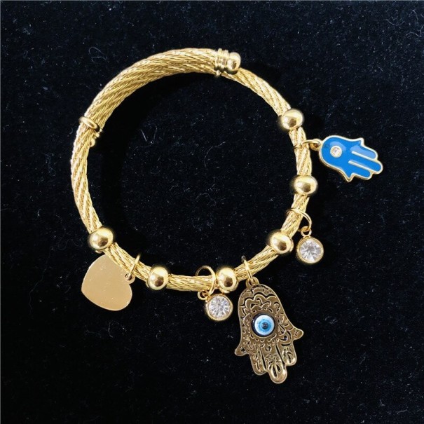 Pulseira rígida feminina H512 dourado