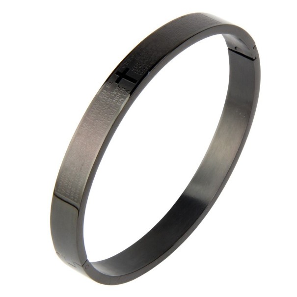 Pulseira rígida masculina preto