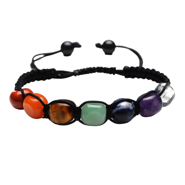 Pulseira trançada das sete chakras 1