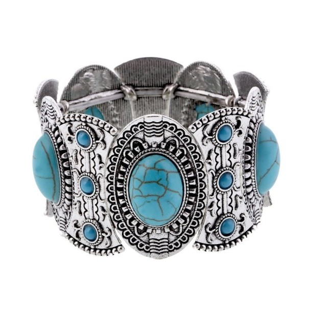 Pulseira vintage feminina H555 azul claro