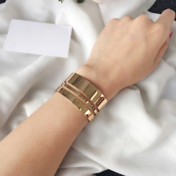 Pulsera abierta mujer H667 dorado