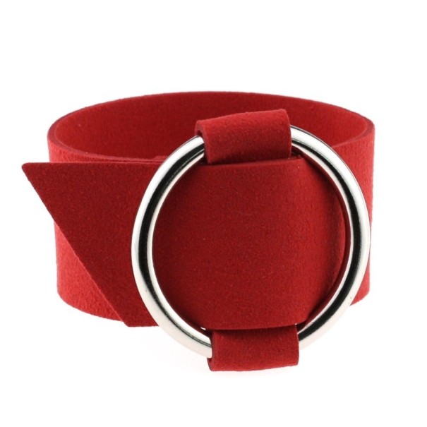 Pulsera ancha mujer H423 rojo