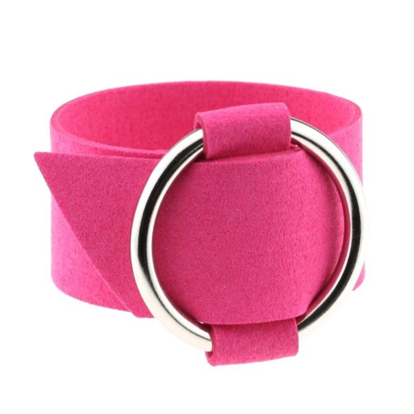 Pulsera ancha mujer H423 rosa oscuro
