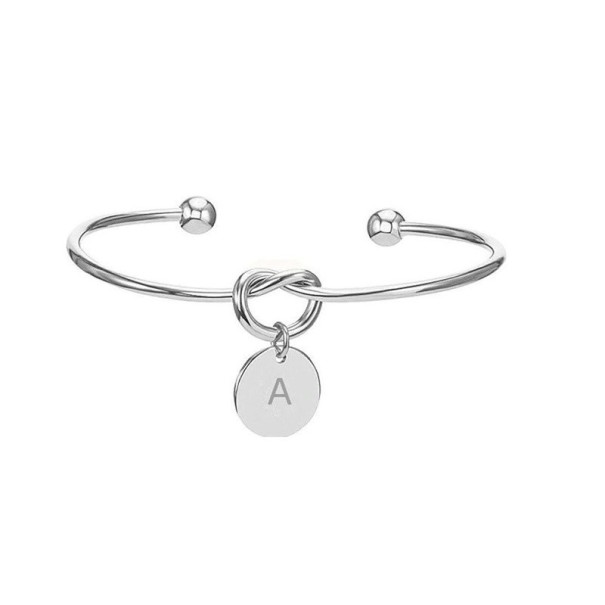 Pulsera con carta abierta plateado D