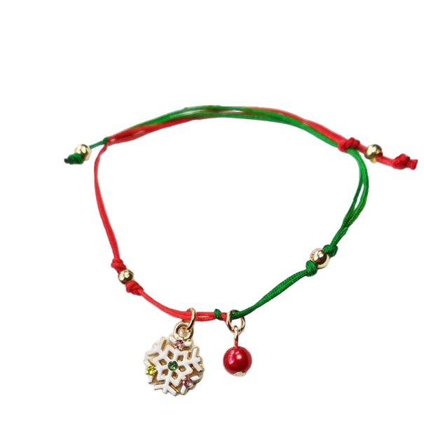 Pulsera con colgante navideño 1