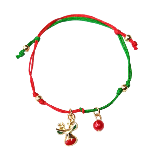 Pulsera con colgante navideño 6