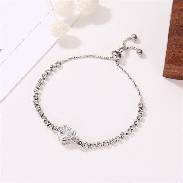 Pulsera corazón mujer H206 plateado