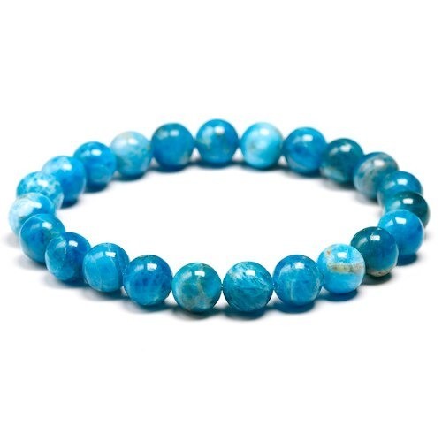 Pulsera - Cuentas de apatita 16 cm 8 mm
