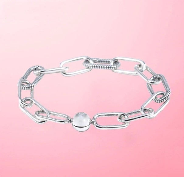 Pulsera de cadena de mujer con cuentas 14 cm