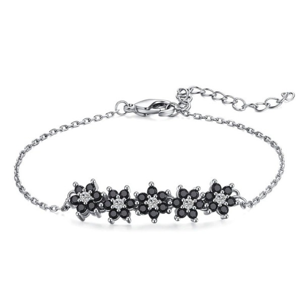 Pulsera de cadena de mujer con flores 1