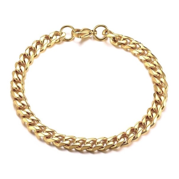 Pulsera de cadena para hombre 21 cm 7 mm 2