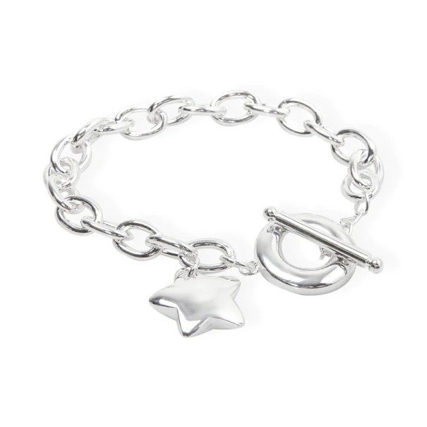 Pulsera de cadena para mujer con colgante de estrella 1