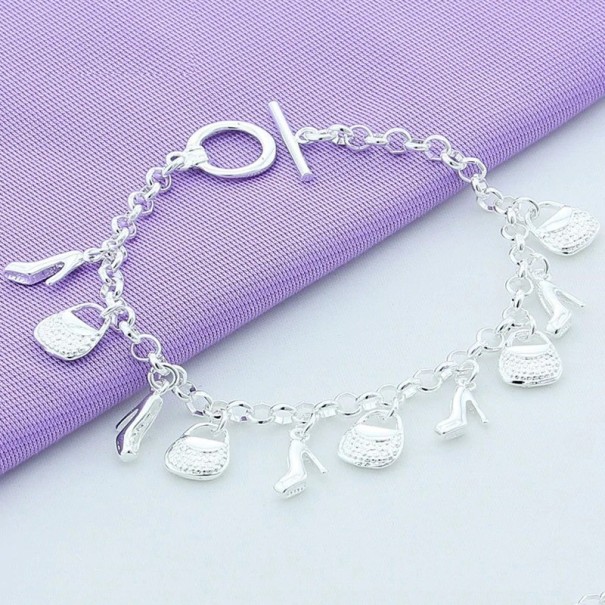 Pulsera de cadena para mujer con colgantes P200 1