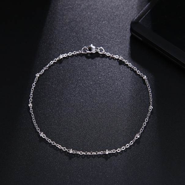 Pulsera de cadena para mujer H481 plateado 18 cm