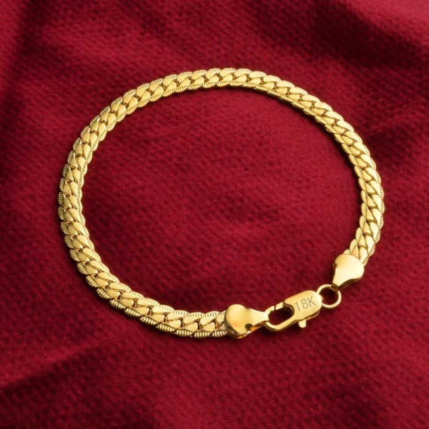 Pulsera de cadena para mujer P184 dorado