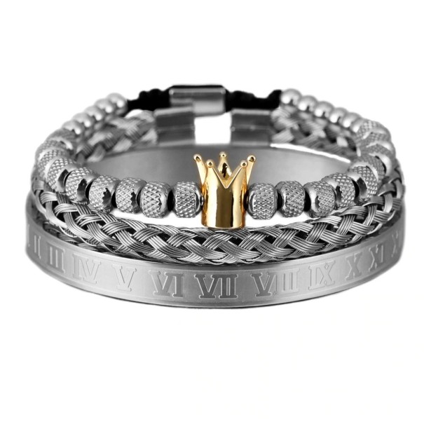 Pulsera de corona multicapa para hombre 3