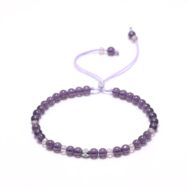 Pulsera de cuentas de amatista para mujer 1