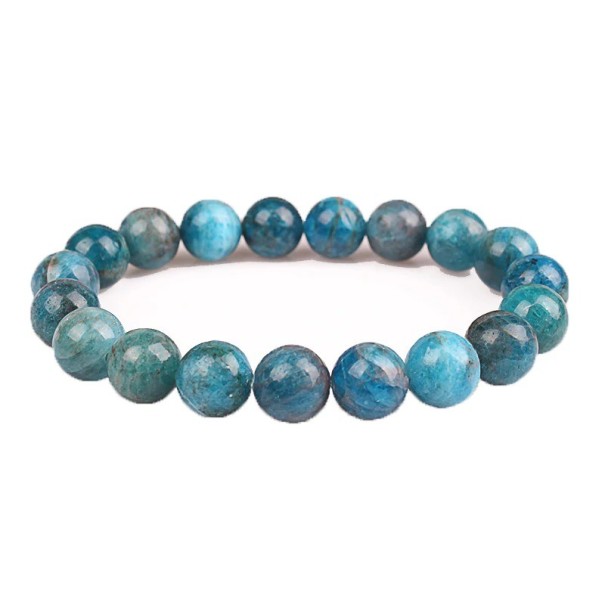 Pulsera de cuentas de apatita para mujer 12 mm