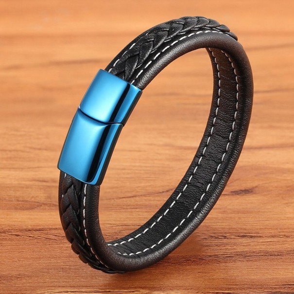 Pulsera de cuero para hombre H264 19 cm 3