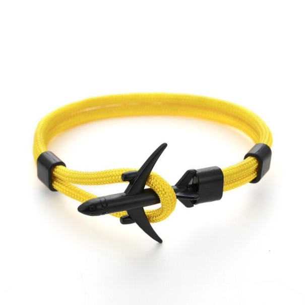 Pulsera de hilo para hombre con avión 2