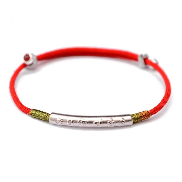 Pulsera de hilo para mujer plateado