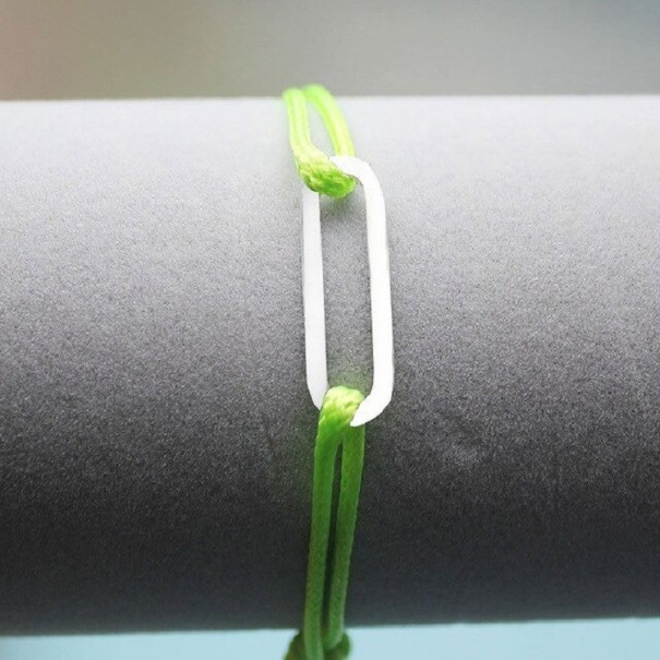 Pulsera de hilo rectangular para mujer verde