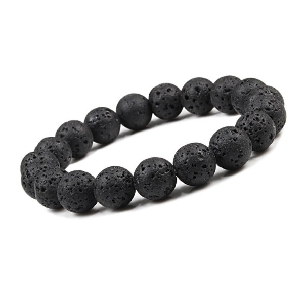 Pulsera de lava para hombre 10 mm