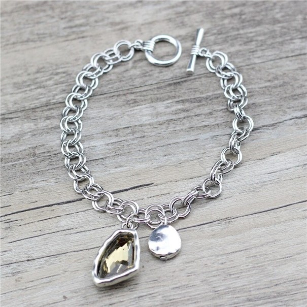 Pulsera de mujer con cierre americano dorado