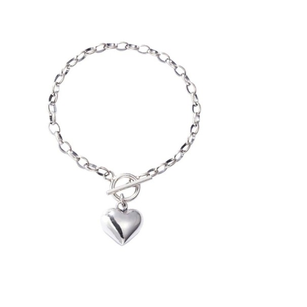 Pulsera de mujer con cierre de corazón americano 1