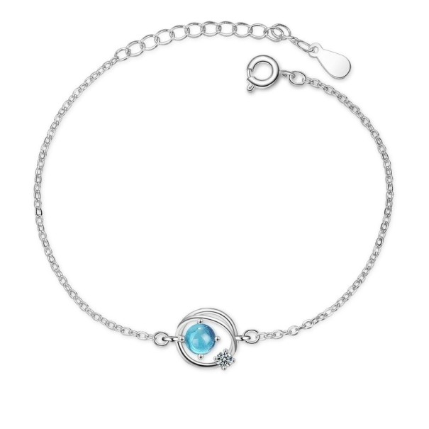 Pulsera de mujer con cristal azul 1