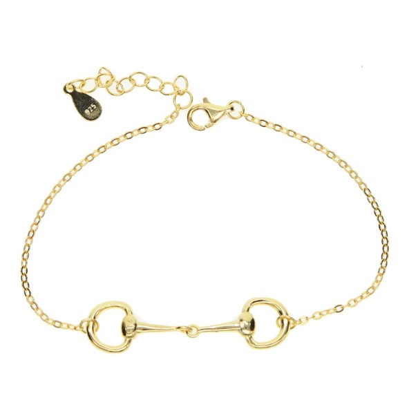 Pulsera de mujer con forma de bit dorado