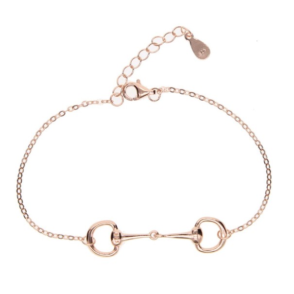 Pulsera de mujer con forma de bit rosa viejo