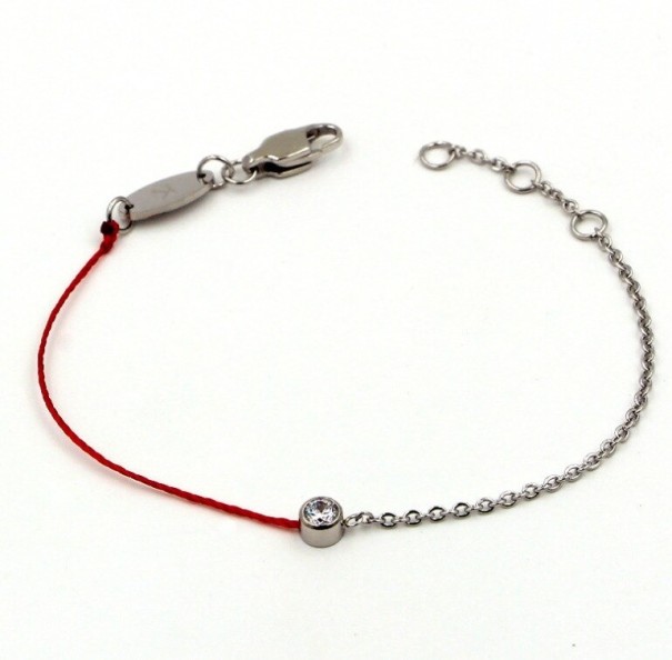 Pulsera de mujer con piedra P121 plateado