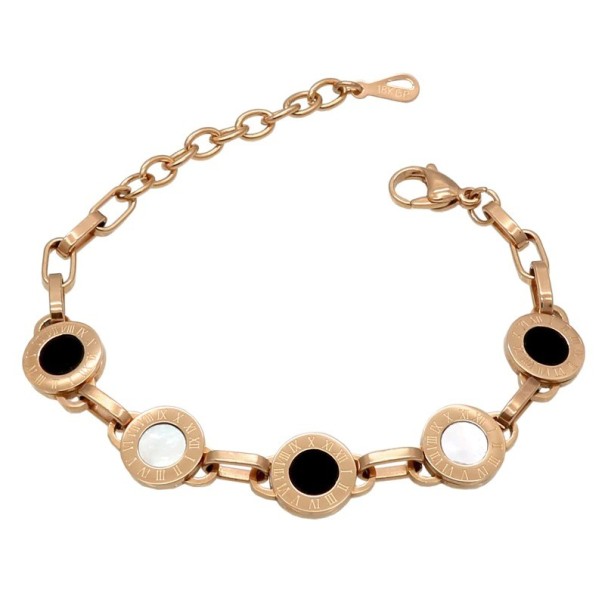 Pulsera de mujer con ruedas rosa viejo