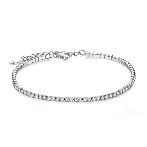 Pulsera de piedra para mujer H86 plateado
