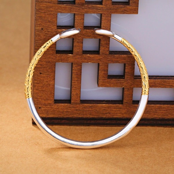 Pulsera espiral abierta mujer P50 dorado