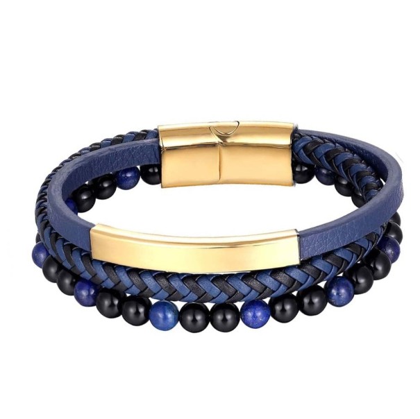 Pulsera multicapa para hombre H520 18,5 cm 2