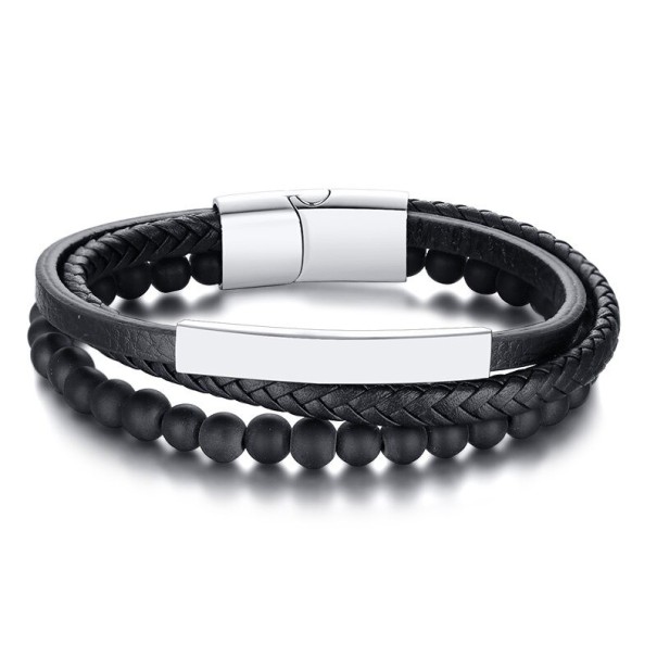 Pulsera multicapa para hombre H520 22,5 cm 10