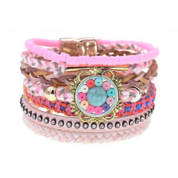 Pulsera multicapas mujer H434 18 cm 30