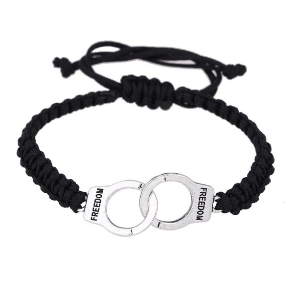 Pulsera pull-up de punto con esposas plateado