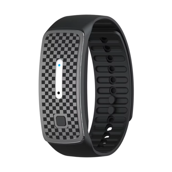 Pulsera repelente de mosquitos ultrasónica para niños, electrónica, biónica, de verano, recargable, segura y ecológica. negro
