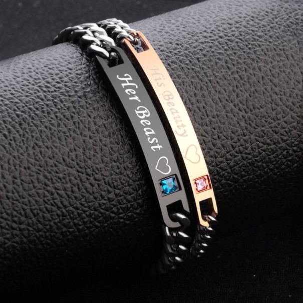 Pulseras de cadena para parejas 2 uds 1