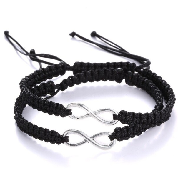 Pulseras trenzadas para parejas infinito 2 uds 5