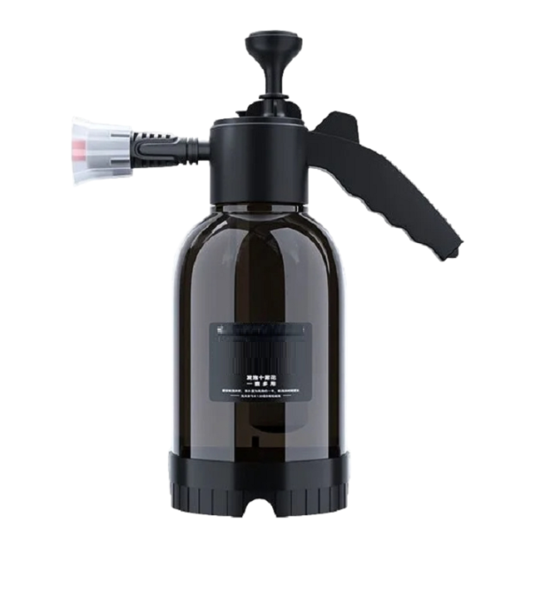 Pulvérisateur à mousse manuel avec pompe 2 L Pulvérisateur à mousse pour le lavage de voiture 33 x 12,5 cm noir