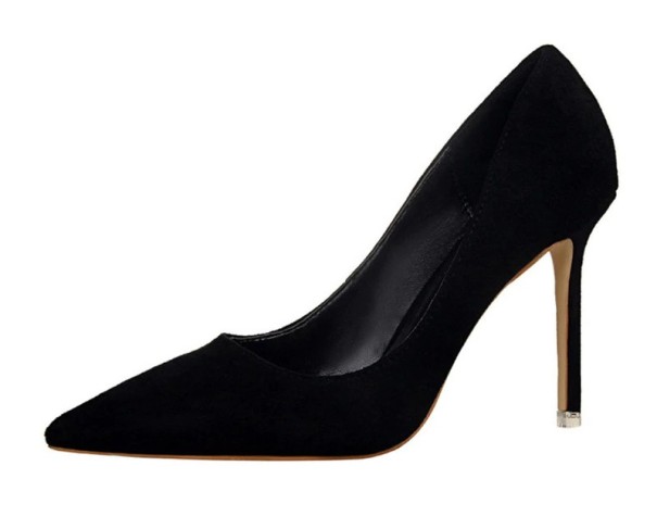 Pumps i mocka för kvinnor Nathalie J3120 svart 38