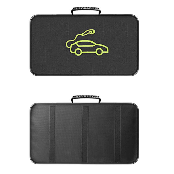 Pungă impermeabilă și ignifugă 44,5x24x5 cm pentru cabluri de încărcare pentru vehicule electrice Geantă de depozitare pentru încărcător auto cu suport pentru prize 1