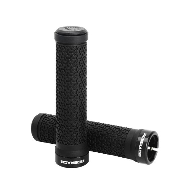 Puños de manillar de 135 x 34 mm para bicicleta de montaña, de goma suave, con bloqueo unilateral, antideslizantes, accesorios de ciclismo. negro