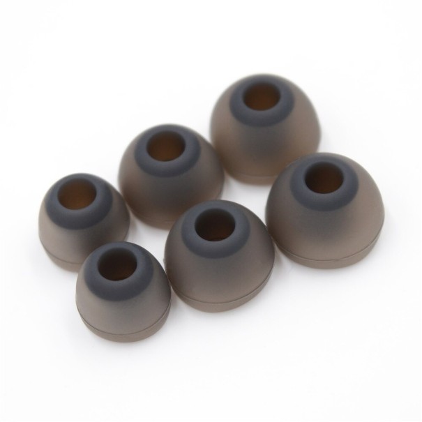 Puntas de repuesto para auriculares gris oscuro 6 uds.