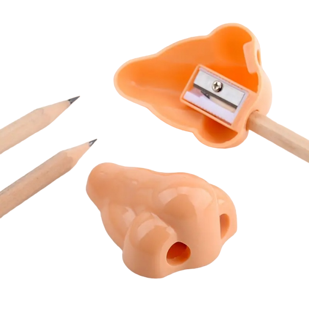 Puntenslijper in de vorm van een neus Grappige puntenslijper voor kinderen Mechanische puntenslijper 5,8 x 4,5 cm 1