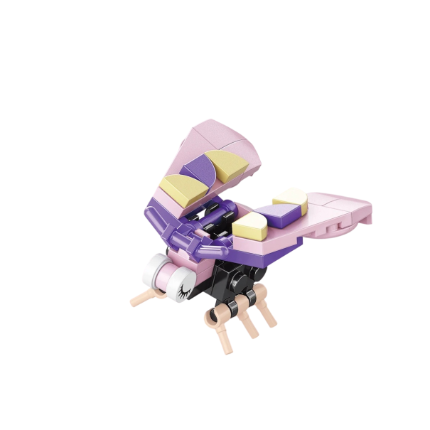 Purple Moth Construction Set 4.8 x 5.4 x 3.6 cm 36 Pieces Plastic Model of a Owl Moth with Delicate Wings for Decorative Display 1